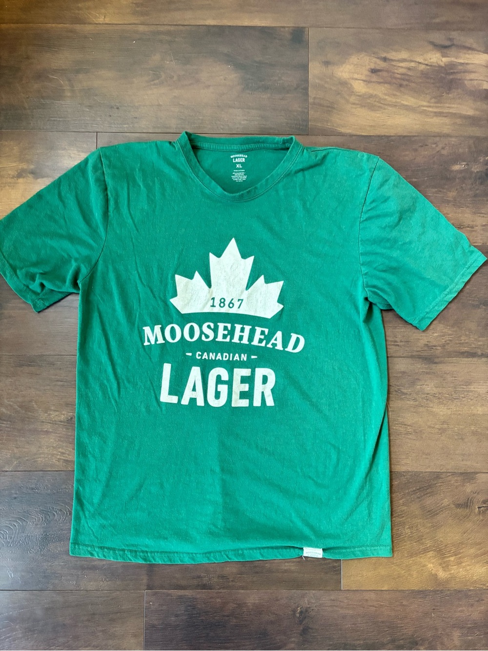 Moosehead Lager Men’s XL Green Canadian Beer Graphic T-Shirt